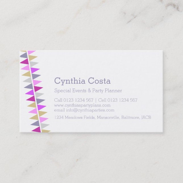 Carte De Visite L'étamine marque des événements de partie (Devant)