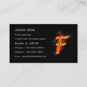 Carte De Visite Lettre ardente F