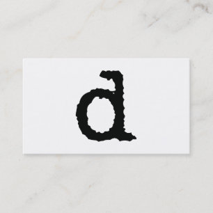 Carte De Visite Lettre D