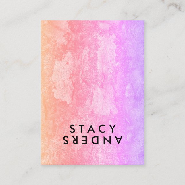 Carte De Visite Lettre Flip Chic Rustique (Devant)