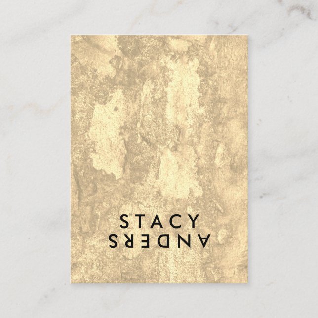 Carte De Visite Lettre Flip Chic Rustique (Devant)