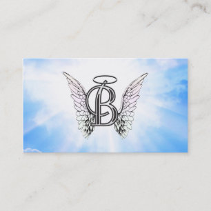 Carte De Visite Lettre initiale d'alphabet du monogramme B avec