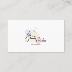 Carte De Visite Lettre Pilates A Pose   Lettre monogramme A Pilate