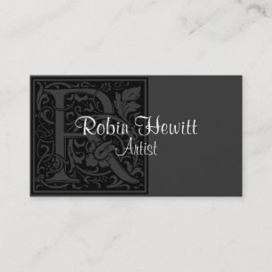 Carte De Visite Lettre vintage "R"