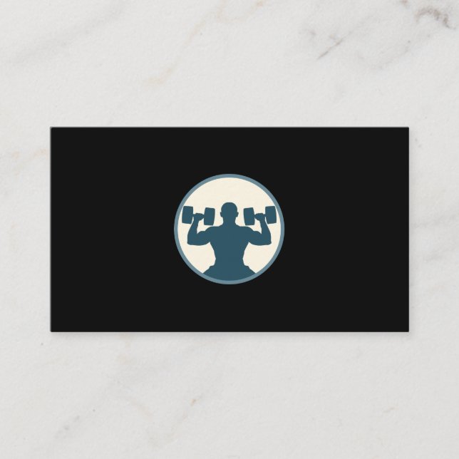 Carte De Visite Levage du poids | Fitness | Formateur personnel (Devant)