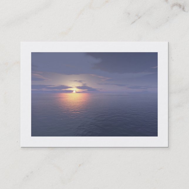 Carte De Visite Lever/Coucher de soleil (Bordé) (Devant)
