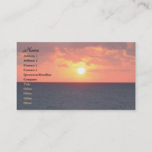 Carte De Visite Lever de soleil de Floride