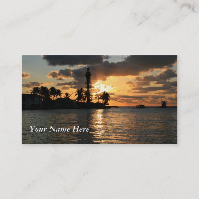 Carte De Visite Lever de soleil de phare (Devant)