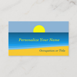 Carte De Visite Lever du soleil sur la plage Sunny Ocean