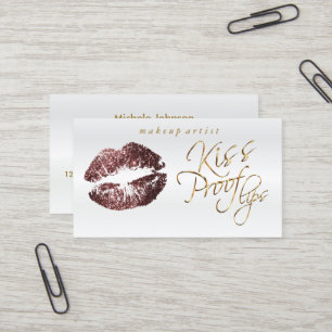 Carte De Visite Lèvres à preuve de baiser - Parties scintillant Ro