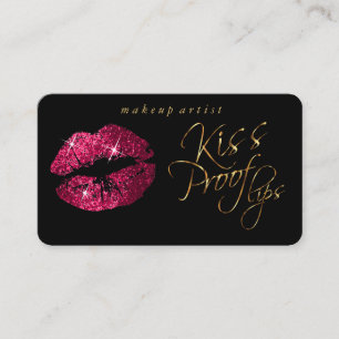 Carte De Visite Lèvres à preuve Kiss - Parties scintillant rose 