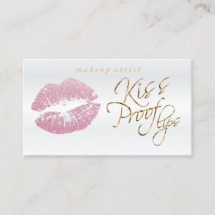 Carte De Visite Lèvres de preuve de baiser - parties scintillante