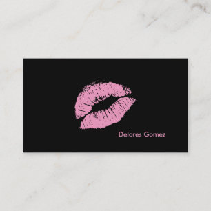Carte De Visite Lèvres de rose de poudre de baiser de PixDezines