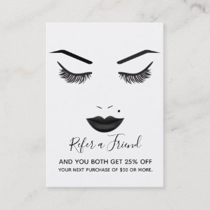 Carte De Visite Lèvres noires Maquillage Visage Lashes Lèvres Salo