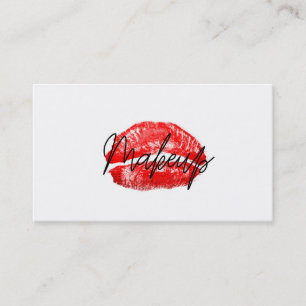 Carte De Visite Lèvres Rouges Baiser Maquillage Beauté Glamour Chi