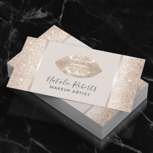 Carte De Visite Lèvres Shimmer Ivoire de luxe Salon de beauté mo