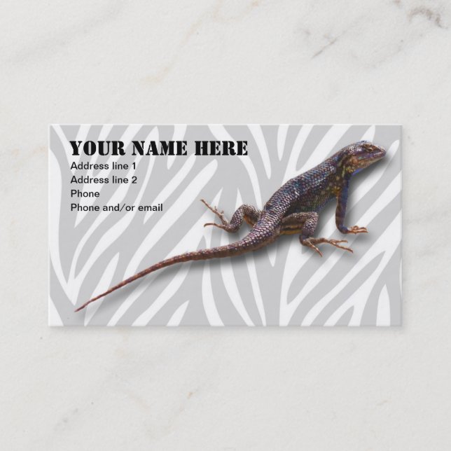 CARTE DE VISITE LÉZARD #1 (Devant)