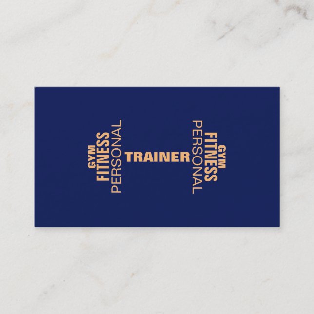 Carte De Visite L'haltère de l'orange bleue de mots éditent (Devant)