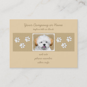 Carte De Visite Lhasa Apso Puppy Peinture - Cute Original Chien Ar