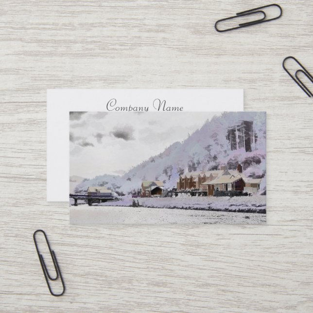 CARTE DE VISITE L'HIVER AUX ALLES (Devant/Arrière en situation)