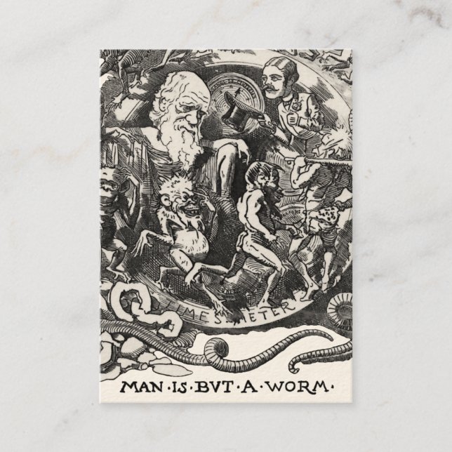 Carte De Visite L'Homme N'Est Qu'Un Ver (Devant)