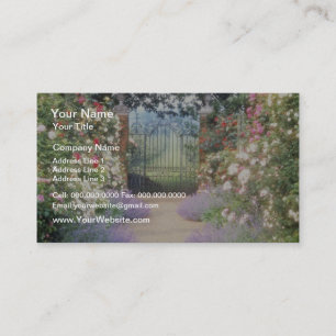Carte De Visite L'hybride rose Rose-A rayé le chemin pour