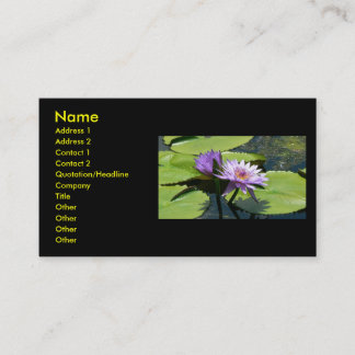 Carte De Visite Libellule Lotus