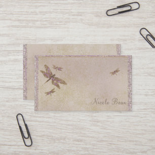Carte De Visite Libellules violettes et dorées Libellule Glam Bril