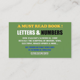 Carte De Visite Libérez pour trouver la vérité/lettres et les