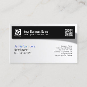 Carte De Visite Librairie Finance Services Bannière d'ombre simple