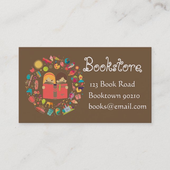 Carte De Visite Librairie, librairie d'enfants ou livres en ligne (Devant)