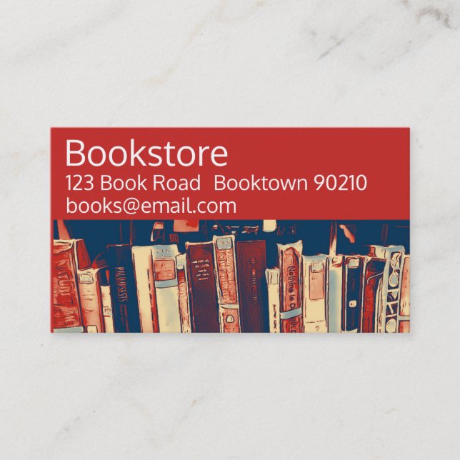 Carte De Visite Librairie, librairie ou livres en ligne (Devant)