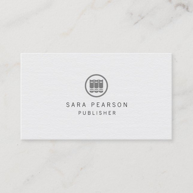 Carte De Visite Librarian Elegant Books Icon Publishing (Devant)