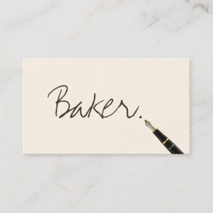 Carte de visite libre de Baker de manuscrit