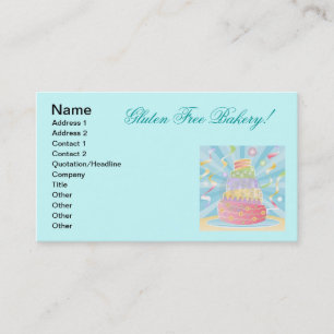 Carte de visite libre de pâtisseries de gluten