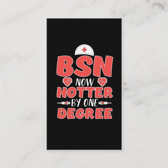 Carte De Visite Licence en sciences infirmières BSN Nurse Gift (Devant)