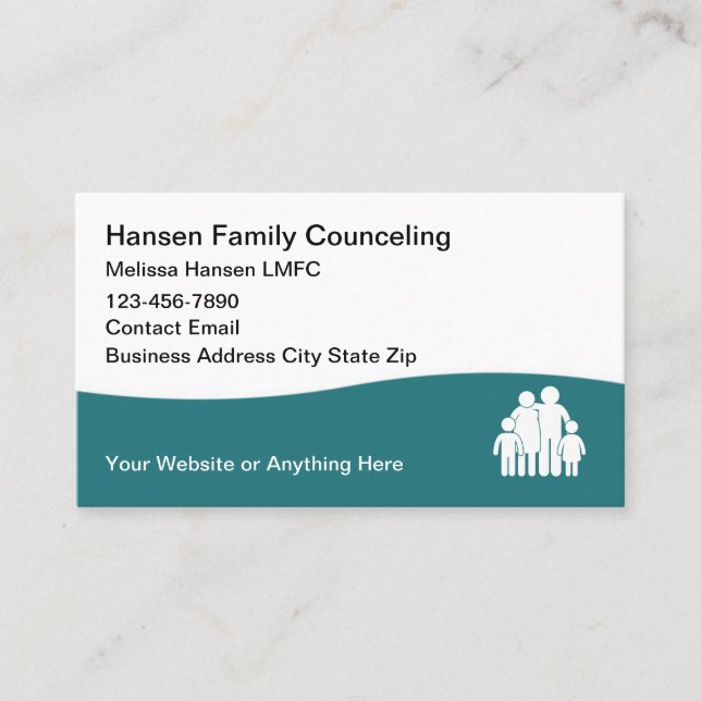 Carte De Visite Licensed Professional Counselor Mental Health (Devant)