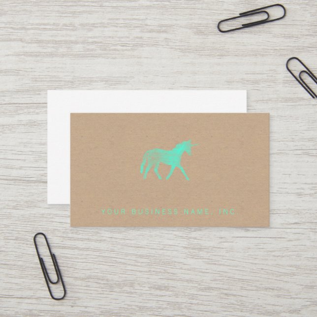 Carte De Visite Licorne (Devant/Arrière en situation)