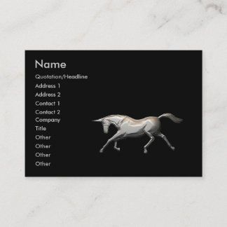Carte De Visite Licorne argentée
