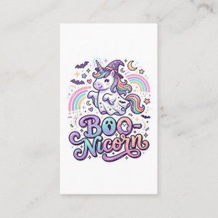 Carte De Visite Licorne Boo-licorne Vecteur Premium Conception Vec