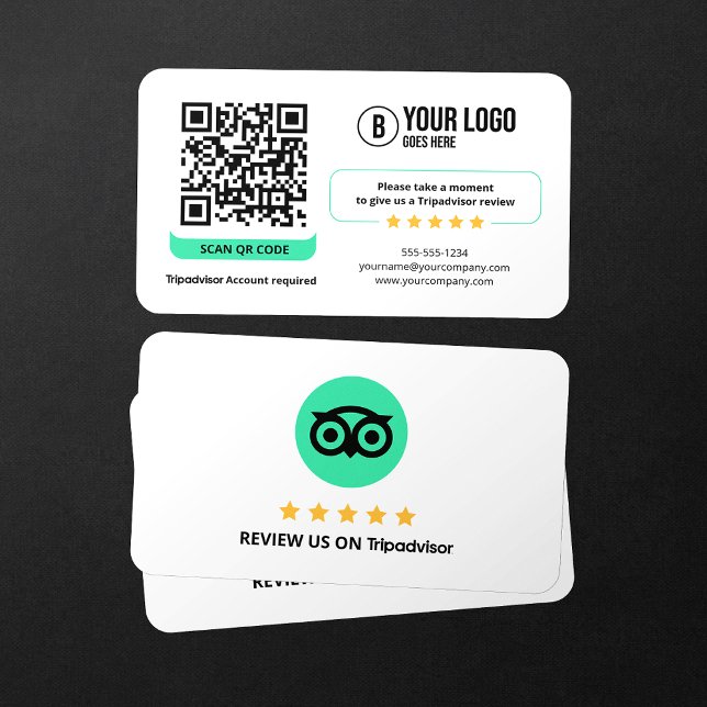 Carte De Visite Lien de révision d'entreprise Code QR des avis Tri (Créateur téléchargé)