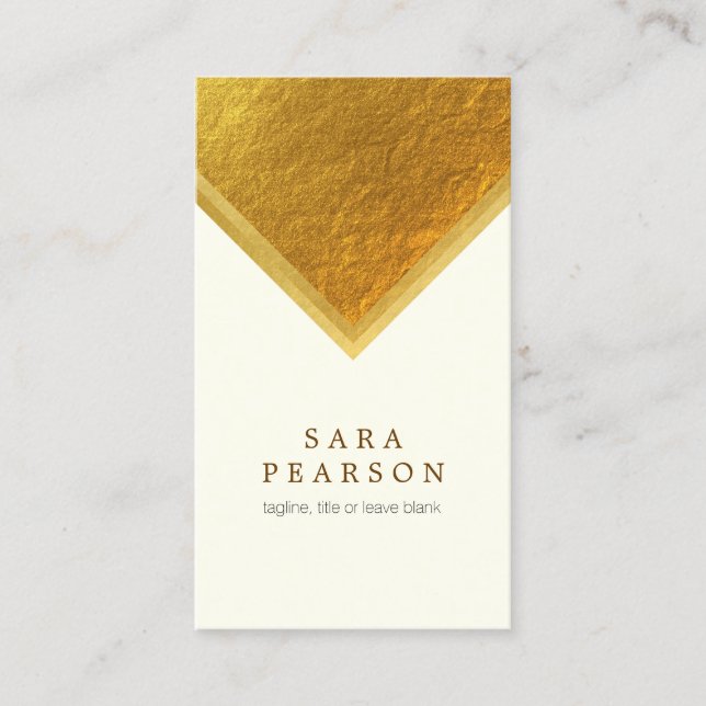 Carte De Visite Life Coach Services personnels Gold Edge Élégant (Devant)