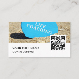 Carte De Visite Life Coaching QR Code Logo Médias sociaux