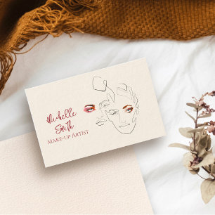 Carte De Visite Ligne art Mode maquillage, maquillage marque artis