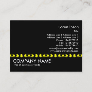 Carte De Visite Ligne Asterisk Jaune - Noir