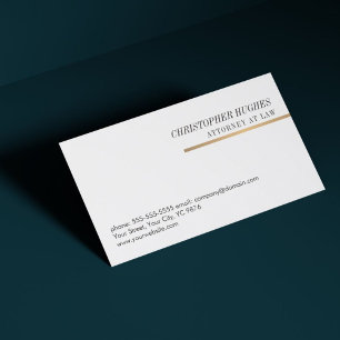 Carte De Visite Ligne blanche élégante minimaliste mandataire d'en