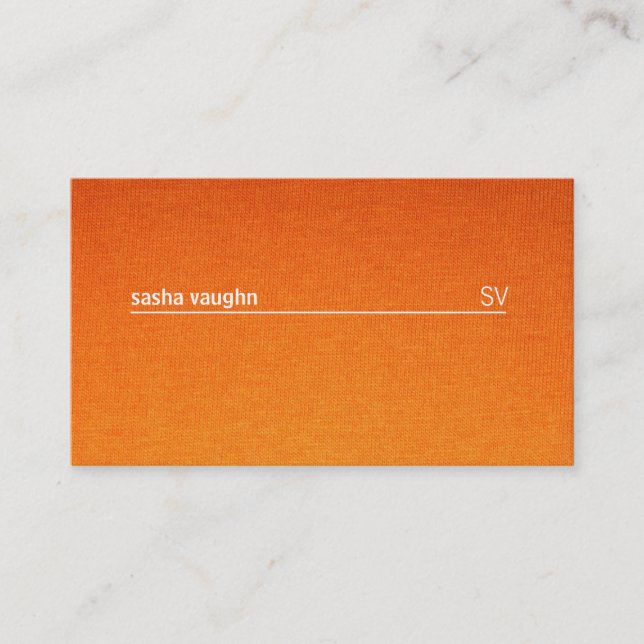 Carte De Visite Ligne blanche simple / Dégradé textile (Devant)
