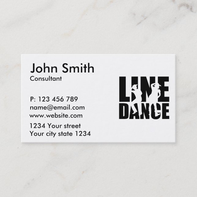 Carte De Visite Ligne danse (Devant)