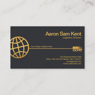 Carte De Visite Ligne d'approvisionnement en camions Golden Globe 