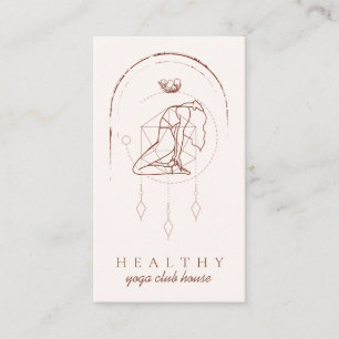 Carte De Visite Ligne de beauté rose minimaliste Art Secret Géomét